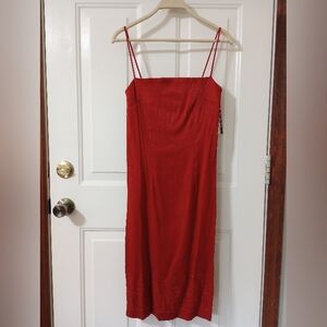 NWT Red Rampage Women's Cocktail Dress with Side Slits and Sequin Hem | Size 7